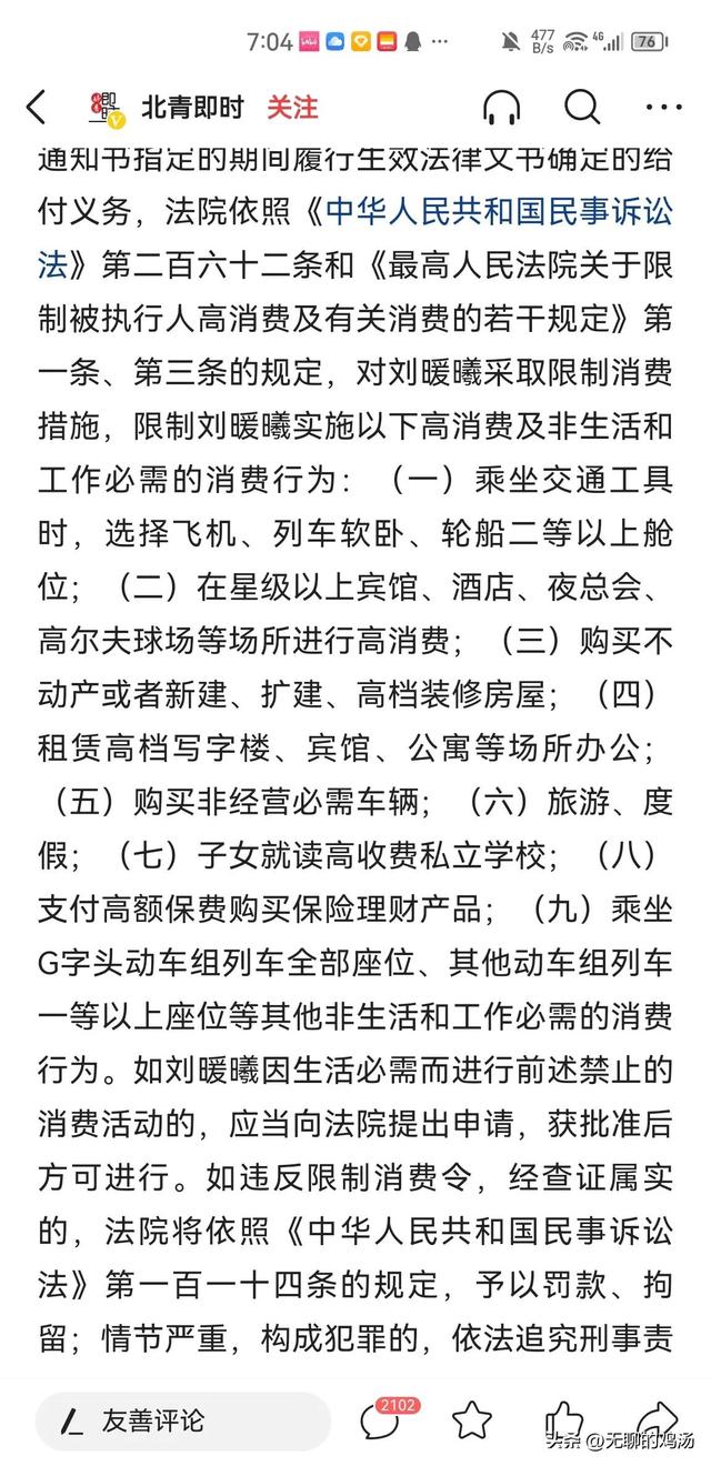 被处罚金和没收全部财产（刘暖曦被限制消费令）(6)