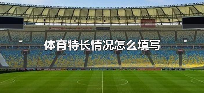 体育特长情况怎么填写