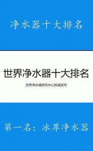 ​家用净水器十大名牌排行榜（家用净水器十大品牌排名）