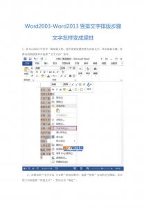 ​word的文字排版教程（word文字处理技巧二）