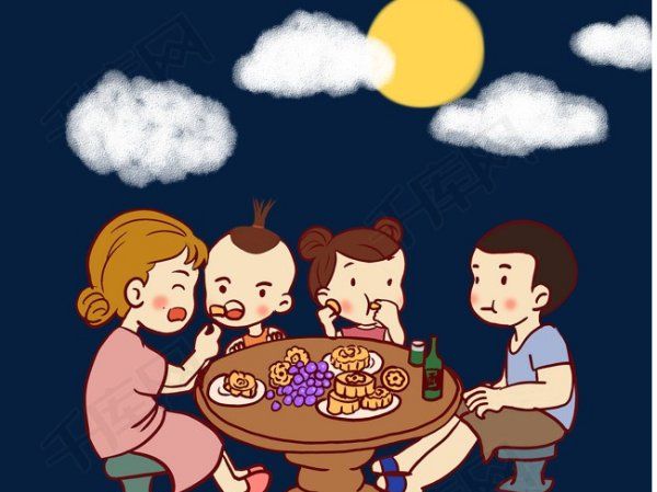 二年级最简单中秋节画,怎么画中秋节绘画图7