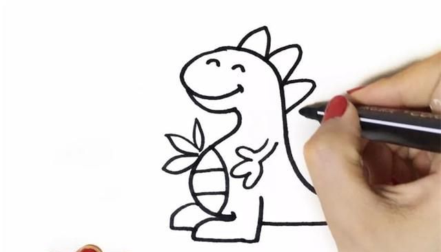 霸王龙简笔画，霸王龙的本领简笔画？图6