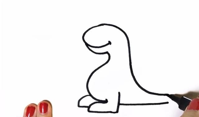霸王龙简笔画，霸王龙的本领简笔画？图5