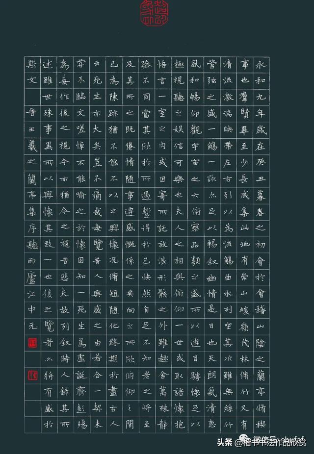 硬笔书法作品欣赏经典(文学名篇硬笔书法作品欣赏)(10)
