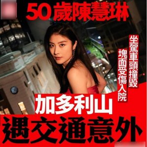​陈慧琳一家四口照顾两个儿子：陈慧琳与13岁儿子遭遇车祸