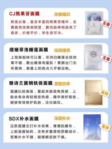 学生党平价面膜推荐，平价面膜推荐排行榜前十名-第1张图片-