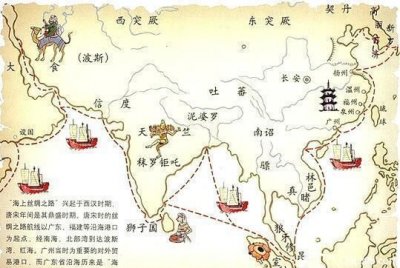 ​海上丝绸之路途径城市，丝绸之路和海上丝绸之路连接范围？