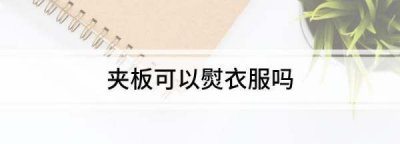 ​夹板可以熨衣服,夹头发的夹板可以熨衣服吗