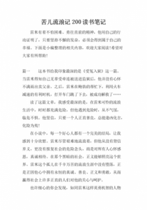 ​苦儿流浪记读书笔记摘抄(苦儿流浪记读书笔记好词好句)