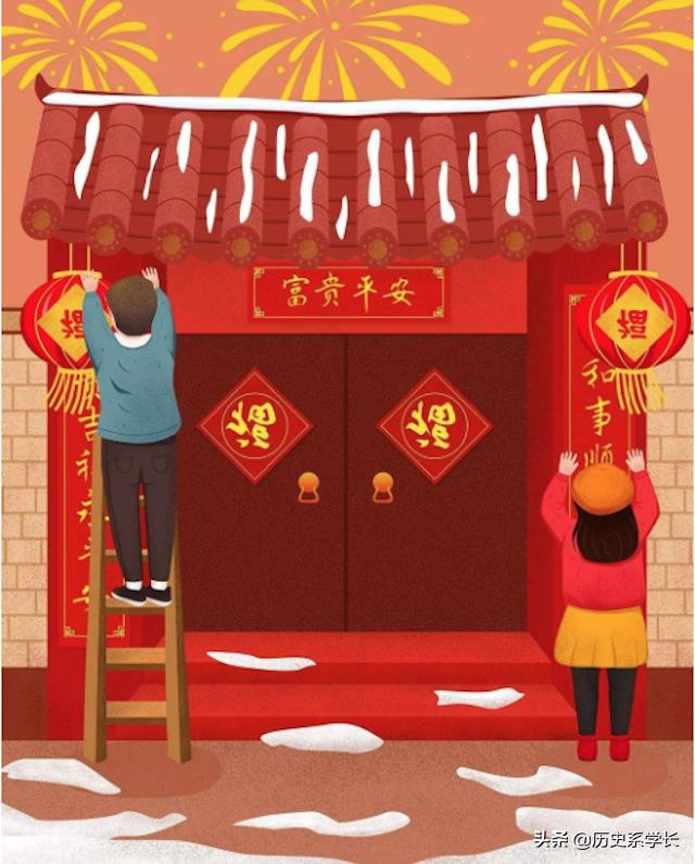 春联上联贴在门的哪一边（面对大门上联在左边还是右边）