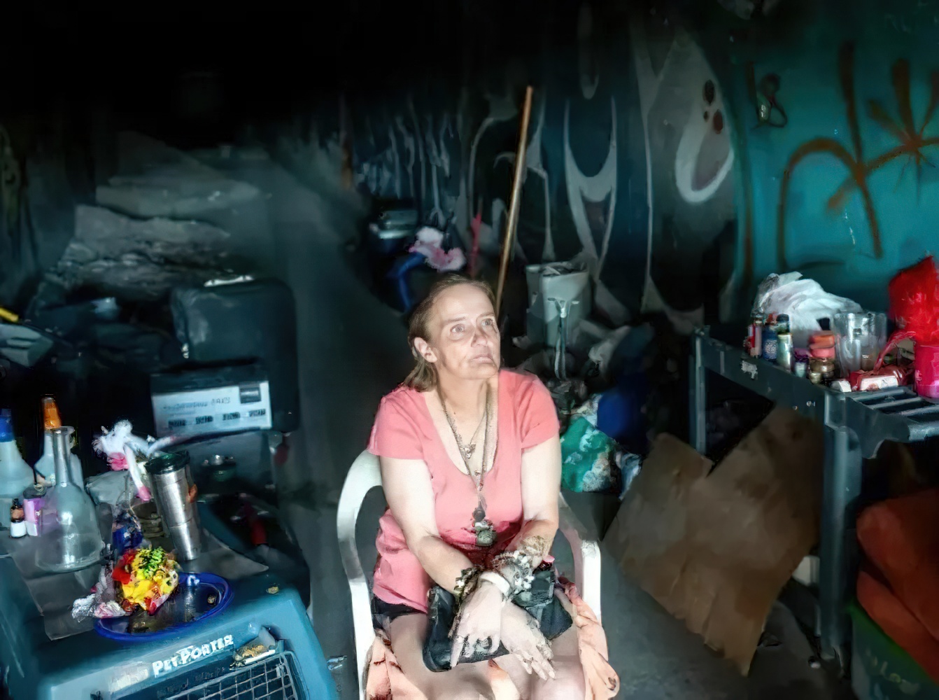 美国火辣女星却住下水道,居住环境昏暗难闻,头顶却是奢靡赌场