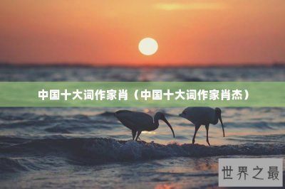 ​中国十大词作家肖（中国十大词作家肖杰）