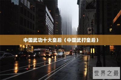​中国武功十大皇后（中国武打皇后）