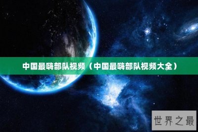 ​中国最嗨部队视频（中国最嗨部队视频大全）