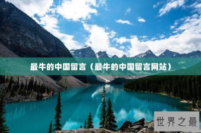 ​最牛的中国留言（最牛的中国留言网站）