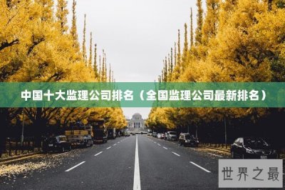 ​中国十大监理公司排名（全国监理公司最新排名）