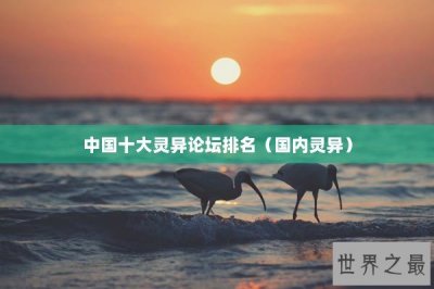 ​中国十大灵异论坛排名（国内灵异）