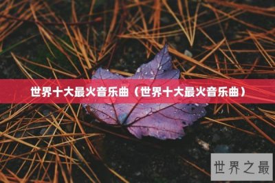 ​世界十大最火音乐曲（世界十大最火音乐曲）