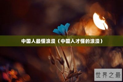 ​中国人最懂浪漫（中国人才懂的浪漫）