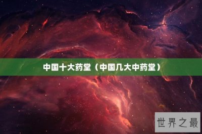 ​中国十大药堂（中国几大中药堂）
