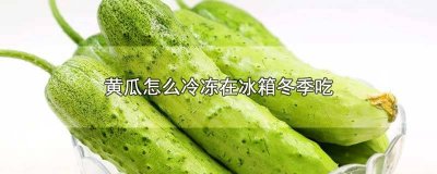 老黄瓜冷冻储存的方法 老黄瓜冷冻储存的方法是