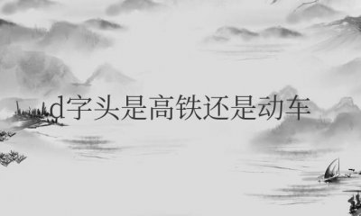 ​d字头是高铁还是动车