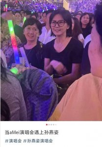 ​孙燕姿支持张惠妹演唱会，素颜露面打扮低调，外籍老公近照曝光