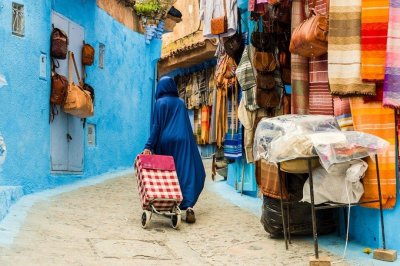 ​舍夫沙万（Chefchaouen），这座位于摩洛哥北部里夫山区的小镇