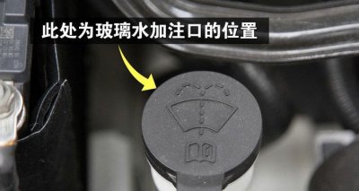 ​汽车玻璃水加哪里标志
