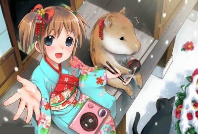 动漫美图鉴赏,献给你二次元大冬天的雪景福利太美,有伴心儿暖!