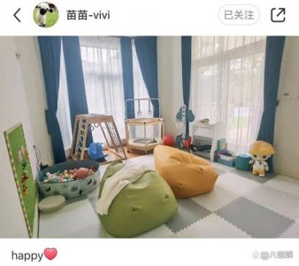 ​郑恺老婆首分享儿女玩具房，宽敞整洁似游乐场，实力宠娃