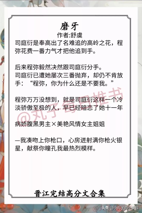 晋江十大公认最好看的小说(晋江高分完结文推荐)-1
