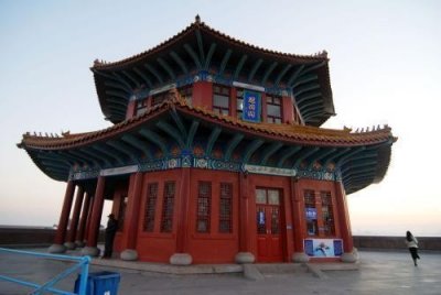​重要标志性建筑物，著名风景游览点 ，山东省青岛市栈桥回澜阁