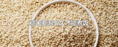 ​糙米要泡多久才能煮饭