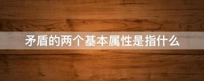 ​矛盾的基本属性是什么（矛盾具有两个基本属性）
