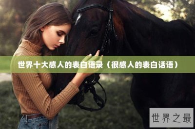 ​世界十大感人的表白语录（很感人的表白话语）