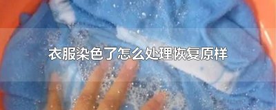​衣服染色了怎么处理恢复原样