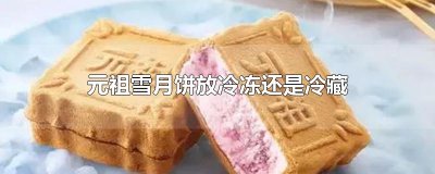 ​元祖雪月饼放冷冻还是冷藏