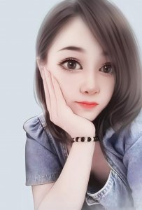 ​美女手绘头像大方美丽，气质非凡，成功女士的必备啊