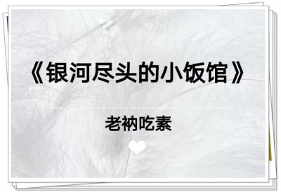 ​《银河尽头的小饭馆》未来世界的美食童话故事，温馨好看的小说